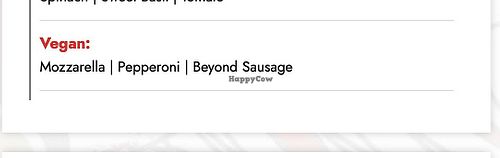 Vegan Pizza  at Pizza D'Oro in Huntington Beach