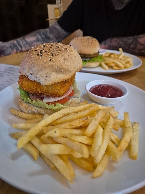 Tofu Burger at CV Café in New York