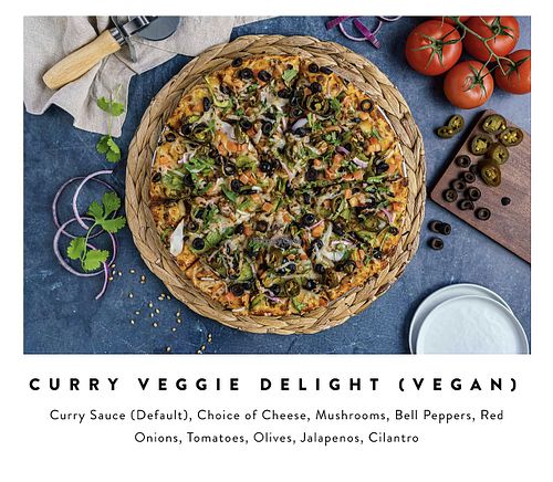 Vegan Pizza  at Curry Pizza House - Tustin in Tustin