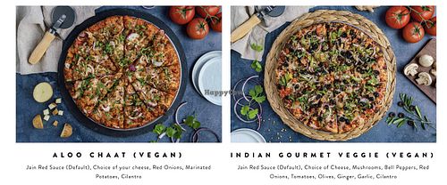 Vegan Pizza  at Curry Pizza House in Las Vegas