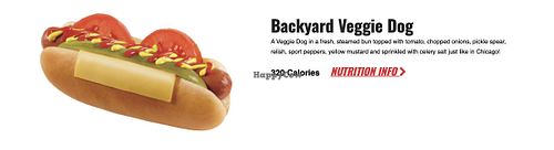 Backyard Veggie Dog (Remove American Cheese)  at Wienerschnitzel in Laguna Hills
