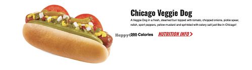 Chicago Veggie Dog  at Wienerschnitzel in Huntington Beach