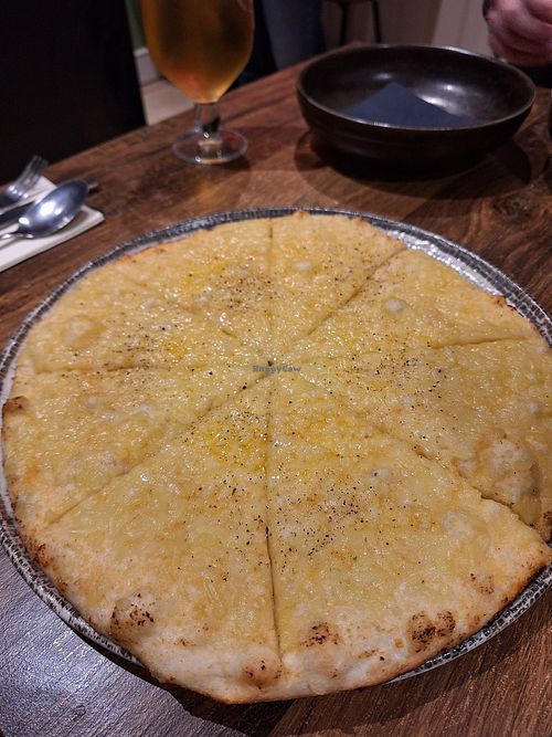 Pane Aglio with vegan mozzarella at Cosa Nostra in Whitby
