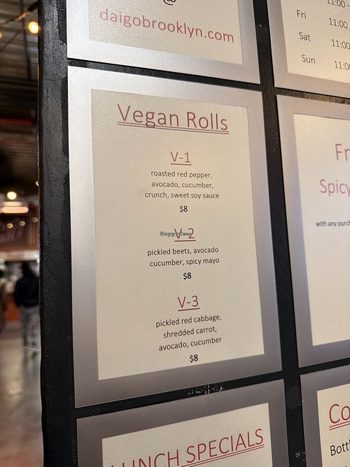 Menu   at Daigo Hand Roll Bar  in New York City