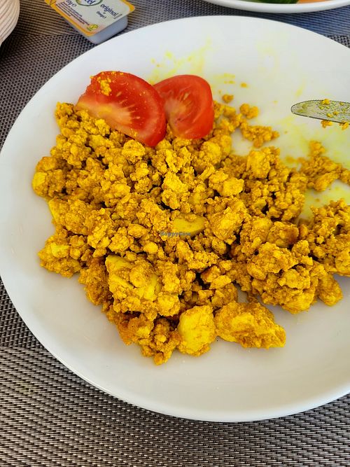 Veganes Rührei zum Frühstück at Mountains Hotel in Tirol