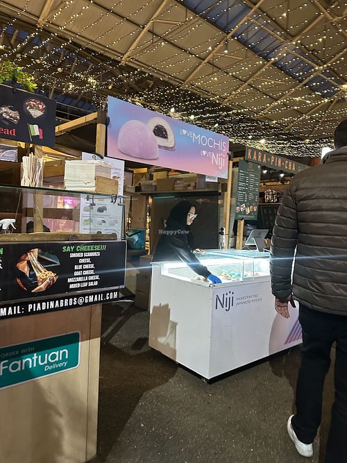 Vegan mochi options  at Niji Mochis in London