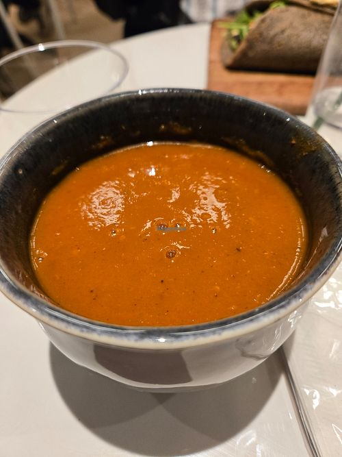 Tomato soup at Crepe Therapy Cafe Boulder in Boulder