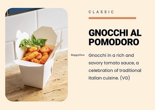 Pomodoro Gnocchi (VG = Vegan)  at Gnocchi on 9th in New York