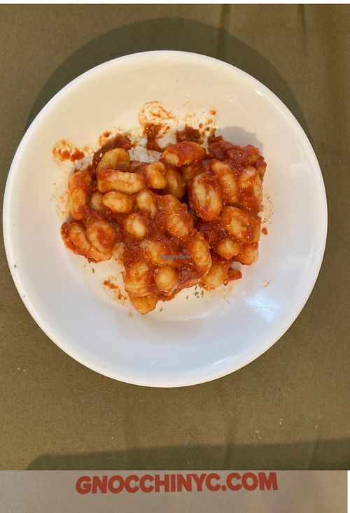 Gnocchi plated at home at Gnocchi on 9th in New York