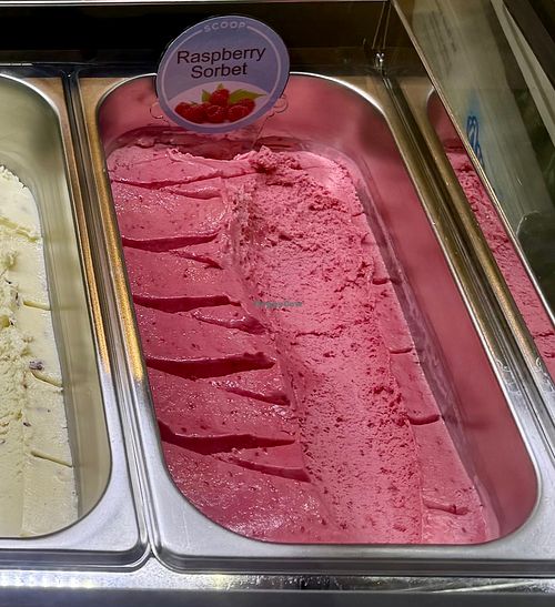 Raspberry sorbet  at Scoop  in Phnom Penh