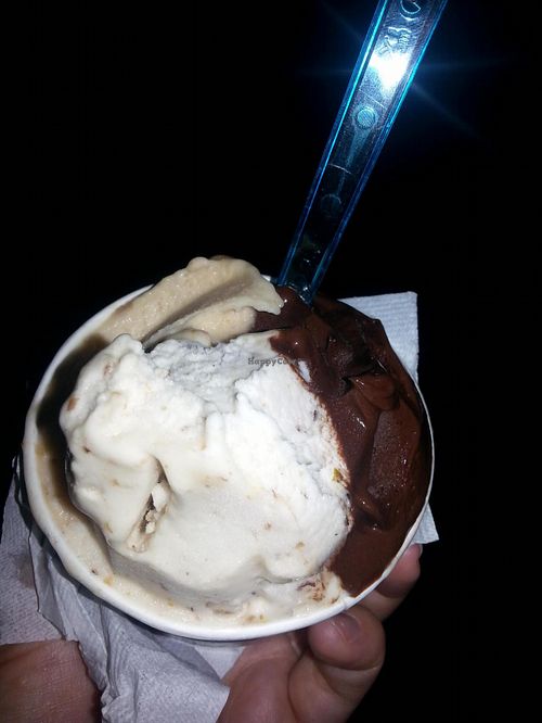 dark chocolate,  dates and   at Gala Gelateria in Tel Aviv