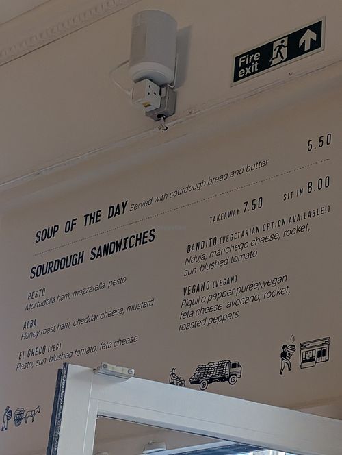 Vegan sandwich on menu at Roasters - Artisan Cafe in Edinburgh