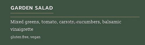 Garden Salad  at Champagnes Kitchen in Newport Beach