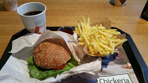 Burger and fries (different location) at Chickeria Wil in Sankt Gallen