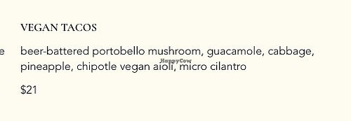 Vegan Tacos  at RED O in Santa Monica