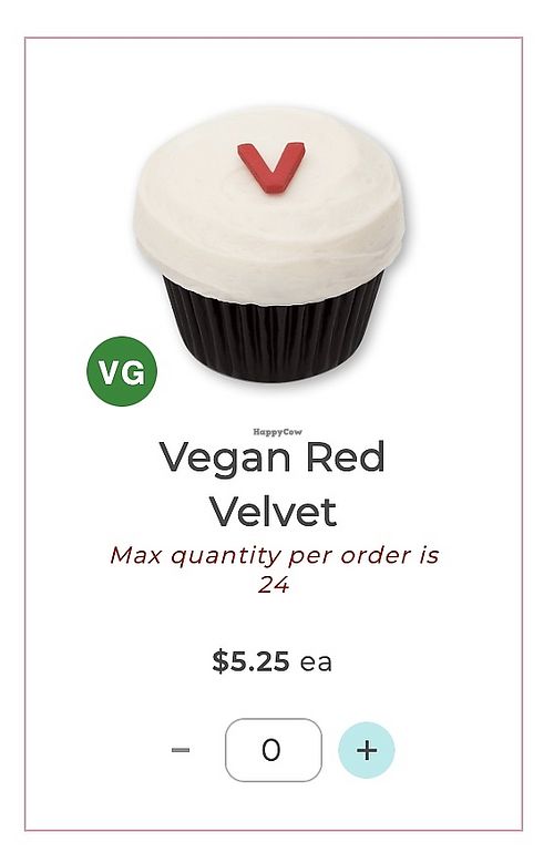 Vegan red velvet cupcake  at Sprinkles in Los Angeles
