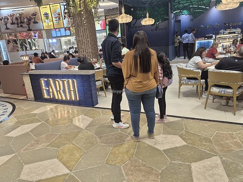 The entrance to the cafe at Earth Cafe in Mumbai