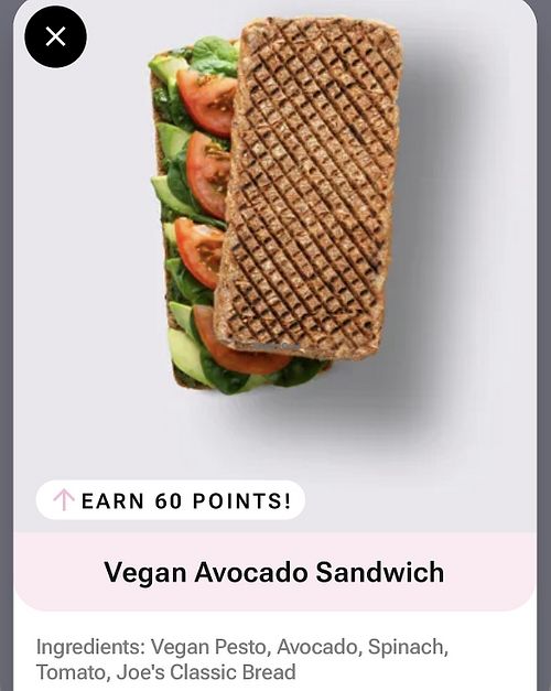 Vegan Avocado Sandwich  at Joe & The Juice in Newport Beach