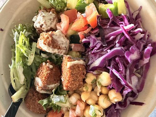Vegan falafel bowl  at Luna Grill in Mesa
