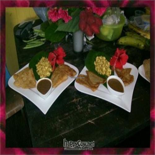 Breakfast- Coconutbread with tofu and caribbean sauce at Veronica's Place in Puerto Viejo De Talamanca