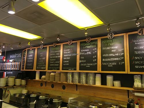 Menu board at Rice Bar - 19th St - Maybe closed in Washington