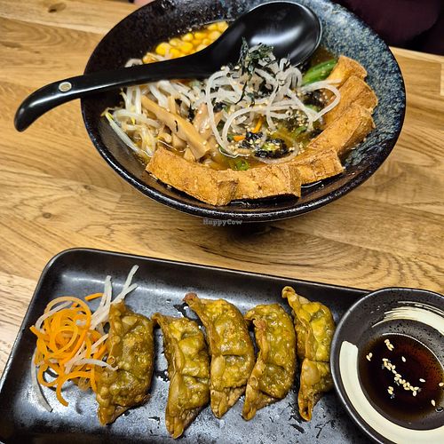 Vegan Ramen and Gyoza at Raku Ramen in Berlin