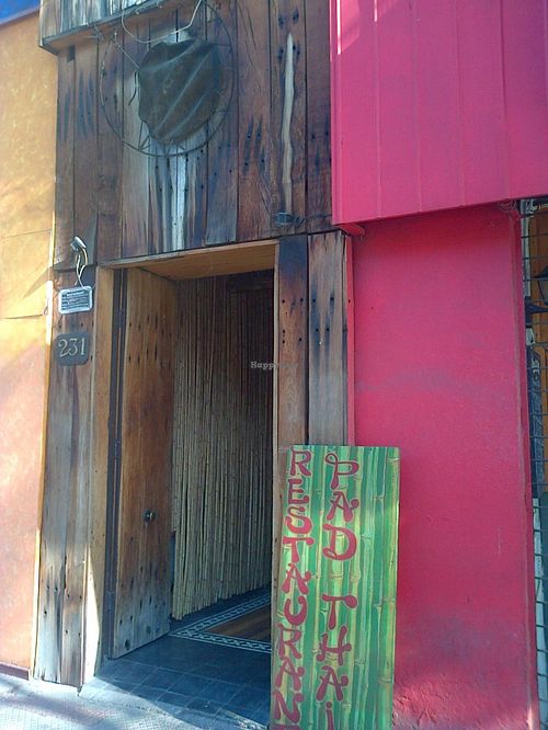 Bit of a hidden gem and easy to miss, look for this sign. at Pad Thai in Santiago
