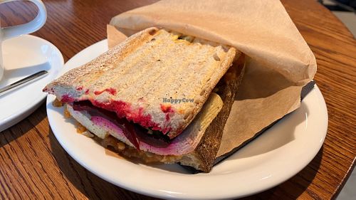 Vegan sandwich with tofu at KALVE Coffee in Vilniaus Apskritis