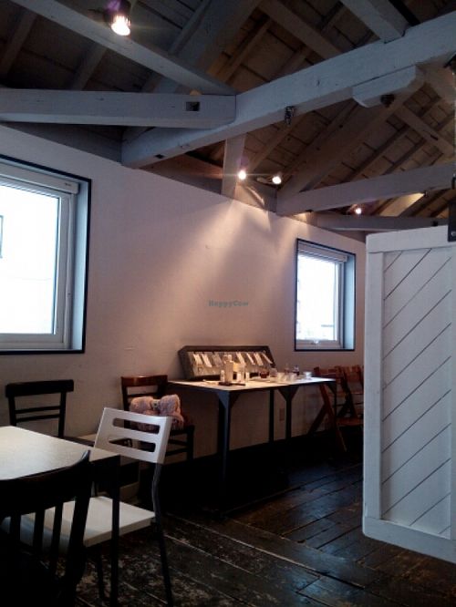 Old farmhouse-type interiors at Hibino Cafe AGT in Sapporo