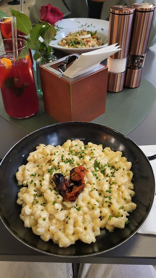 Veganes Käsli Spätzle at Pia's Wohlleben – Hausgemachte Bio-Spätzle: klassisch, vegan & mehr in Wien
