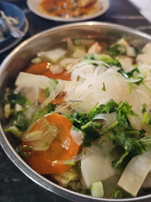 Tofu and mixed veggie pho - ask for the vegan menu at Pho Momma in Sacramento