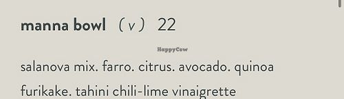 Manna Bowl  at Atelier Manna in Encinitas