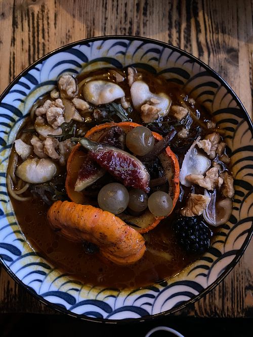 Fruits and nuts for some reason   at Kodawari Ramen (Yokochō) in Ile-de-france