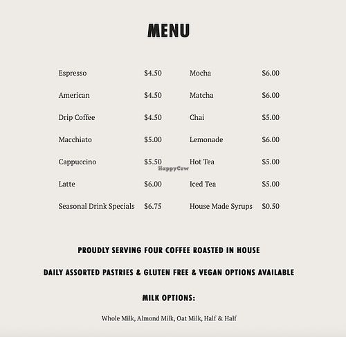 Menu  at Fourtillfour in Encinitas