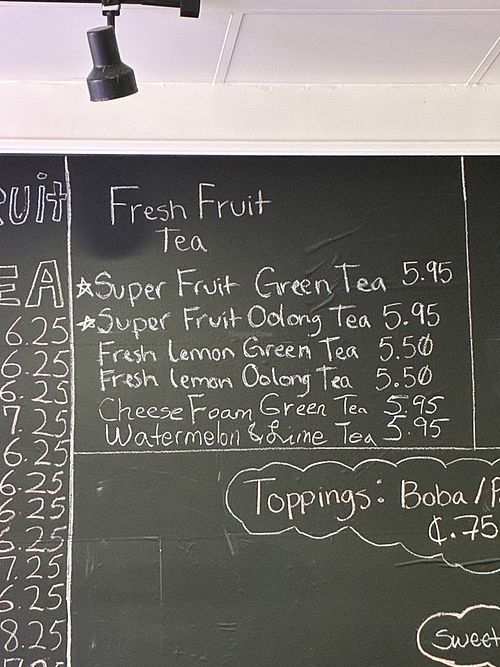 Menu   at JJ Tea House in Mobile