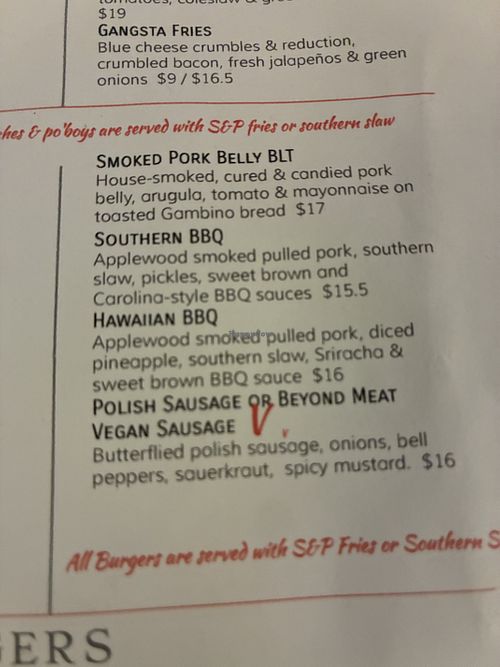 Menu   at The Dog House in Pensacola
