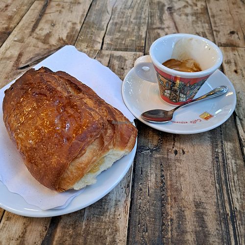 Vegan cornetti at Caffe Trastevere in Rome