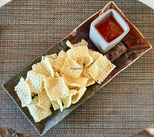 Vegetable crackers  at Thiptara in Dubai