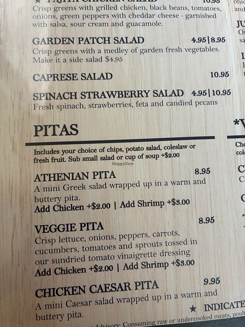 Menu   at East Shore Cafe in Daphne