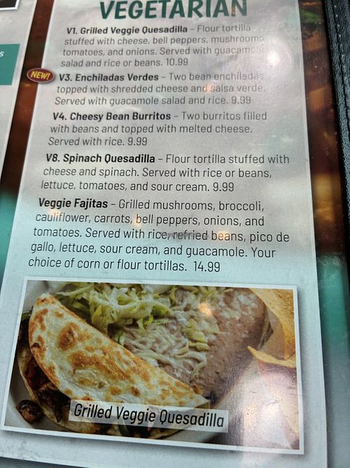 Menu   at Rio Méxican Restaurant in Mobile