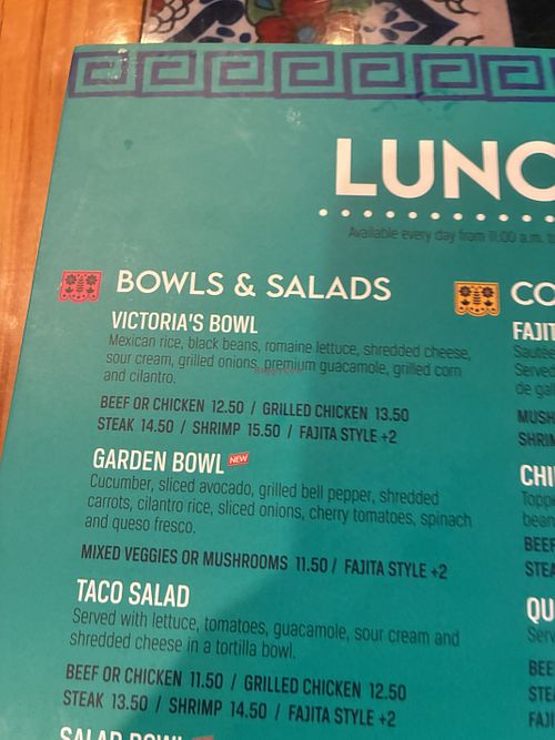 Menu   at Aztecas Restaurant & Cantina in Mobile