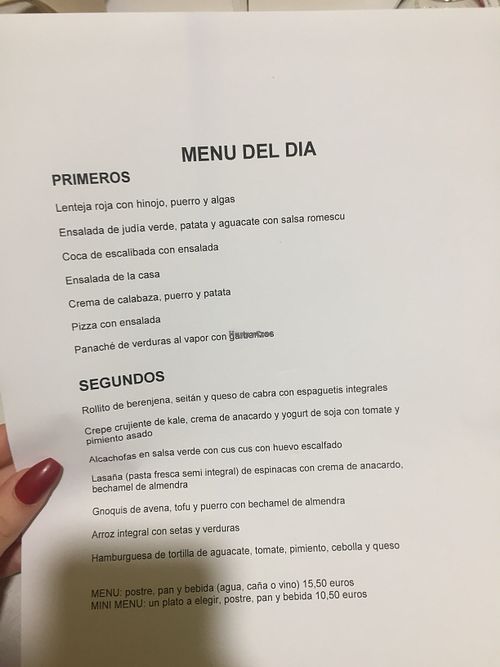 Menú  at L'Union in Leon