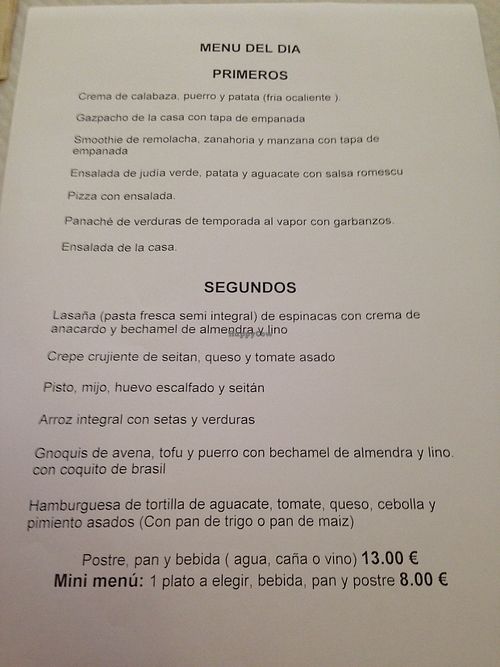 Menu del Dia at L'Union in Leon