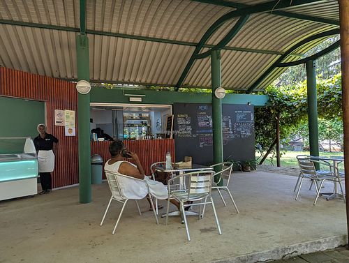 Outside at Gelarte, la Gelateria Italiana in Maputo