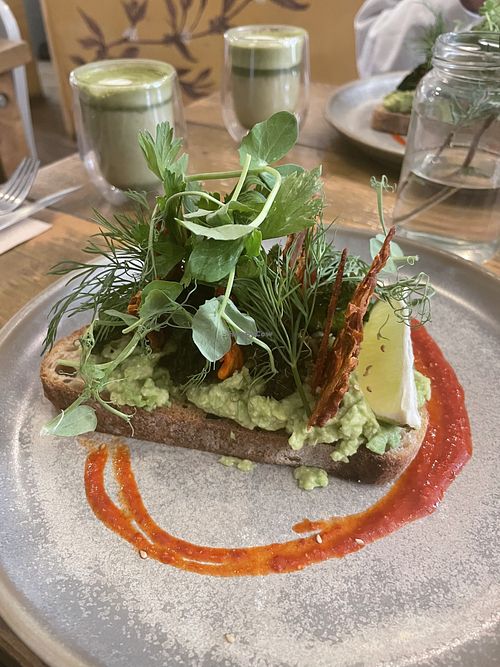 Avocado toast with coconut bacon at Southsea Coffee - Osborne Rd in Portsmouth
