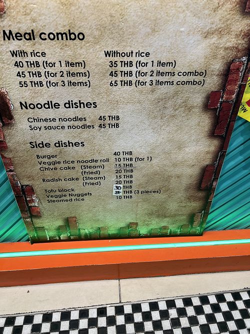 Menu   at Imjai vegan in Chang Wat Chiang Mai