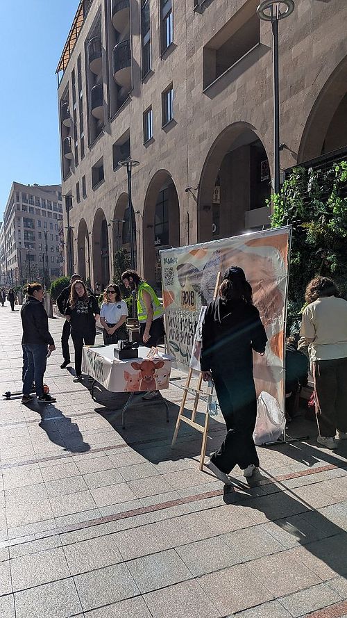 Vegan outreach at Yerkratsiner  in Yerevan