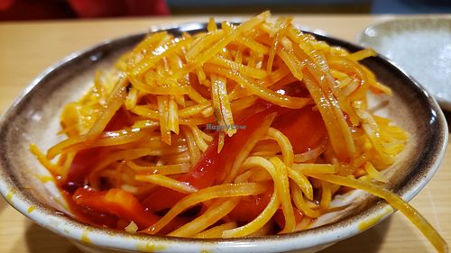 Shredded potato salad ($6). Okay. at Meet up noodle - 碰个面 in Minneapolis