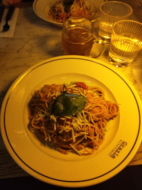 Pasta Vegano, with vegan mozzarella at La Regina in Solna