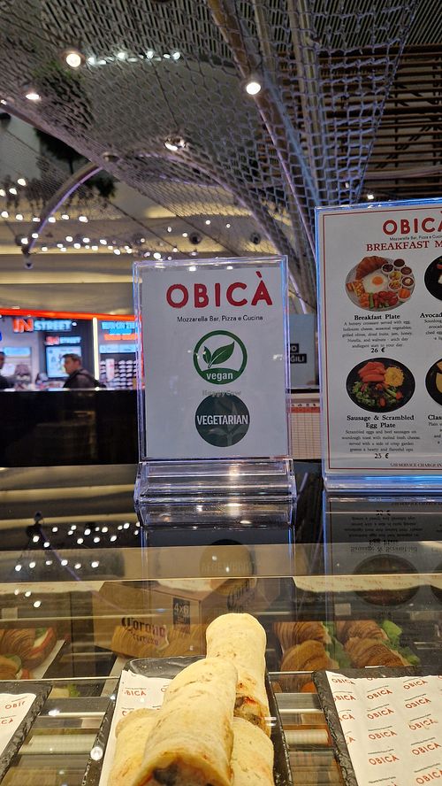 The only vegan option is the sandwich at Obicà Mozzarella Bar in Arnavutköy